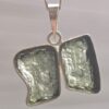 Dije en plata 9.25 con moldavita natural