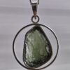 Dije en plata 9.25 con moldavita natural