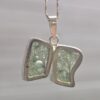 Dije en plata 9.25 con moldavita natural