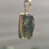 Dije en oro de 14 quilates con moldavita natural