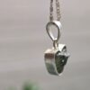 Dije en plata 9.25 con moldavita natural