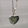Dije en plata 9.25 con moldavita natural