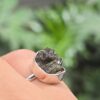 anillo de plata 9.25 con moldavita natural