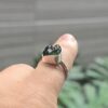 Anillo en plata 9.25 con moldavita natural
