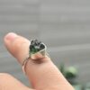 Anillo en plata 9.25 con moldavita natural