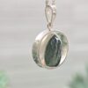 Dije en plata 9.25 con moldavita natural