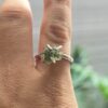 anillo en plata 925 con moldavita natural
