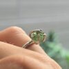 anillo en plata 925 con moldavita natural