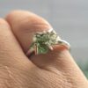 anillo en plata 925 con moldavita natural
