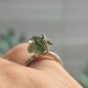anillo en plata 925 con moldavita natural