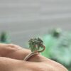 anillo en plata 925 con moldavita natural