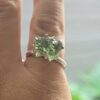 anillo en plata 925 con moldavita natural