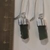 Aretes en plata 925 con moldavita natural