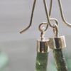 Aretes en plata 925 con moldavita natural