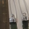 Aretes en plata 925 con moldavita natural