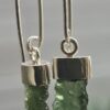 Aretes en plata 925 con moldavita natural