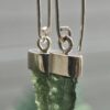 Aretes en plata 925 con moldavita natural