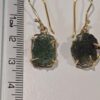 Aretes en oro de 14 quilates con Moldavita natural
