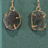Aretes en oro de 14 quilates con Moldavita natural