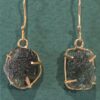 Aretes en oro de 14 quilates con Moldavita natural