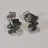 Aretes en plata 9.25 con moldavita natural