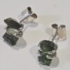 Aretes en plata 9.25 con moldavita natural