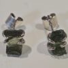 Aretes en plata 9.25 con moldavita natural