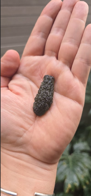 Moldavita auténtica en bruto de gran formato | Pieza única