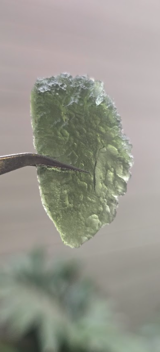 Moldavita auténtica en bruto de gran formato | Pieza única