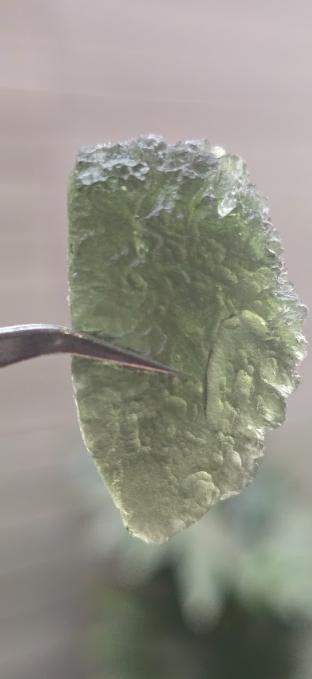 Moldavita auténtica en bruto de gran formato | Pieza única