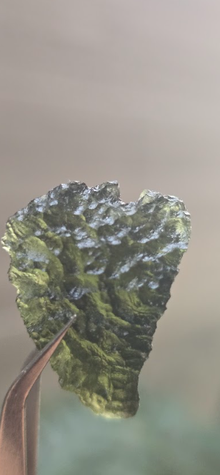 Moldavita auténtica en bruto de gran formato | Pieza única