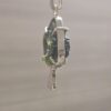 Dije en plata 9.25 con moldavita natural