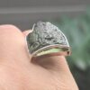 Anillo en plata 9.25 con moldavita natural