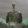 Dije en plata 9.25 con moldavita natural