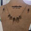26-111 (4) Gargantilla + aretes en plata 9.25 con moldavita natural