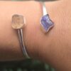 Pulsera en plata 9.25 con tanzanita + topacio dorado