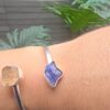 Pulsera en plata 9.25 con tanzanita + topacio dorado
