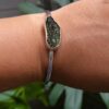 Pulsera en plata 9.25 con moldavita natural
