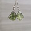 Aretes en plata 9.25 con moldavita natural