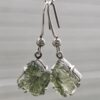 Aretes en plata 9.25 con moldavita natural