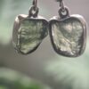 Aretes en plata 9.25 con moldavita natural