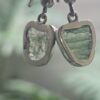 Aretes en plata 9.25 con moldavita natural