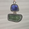 Dije en plata 9.25 con moldavita natural + Tanzanita