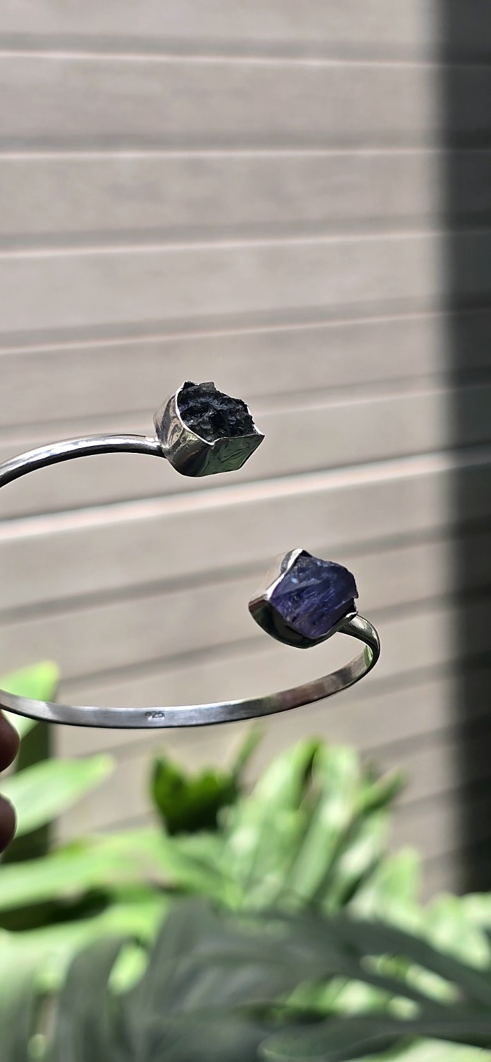 Pulsera en plata 9.25 con tanzanita + tanzanita