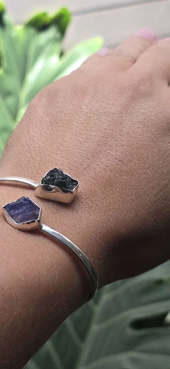 Pulsera en plata 9.25 con tanzanita + tanzanita