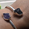 Pulsera en plata 9.25 con tanzanita + tanzanita