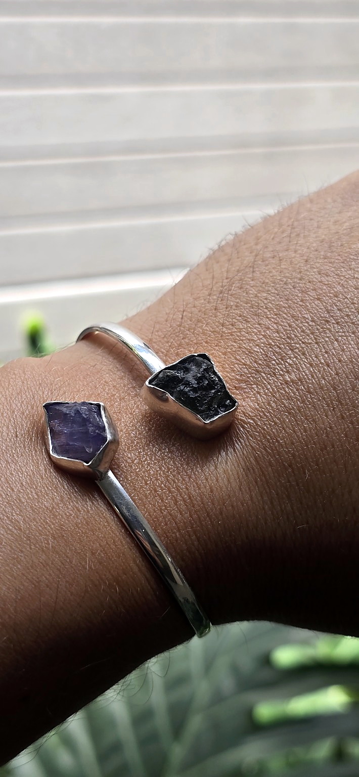 Pulsera en plata 9.25 con tanzanita + tanzanita