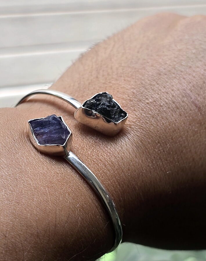 Pulsera en plata 9.25 con tanzanita + tanzanita