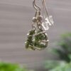 126-85 (3) Aretes en plata 9.25 con moldavita natural