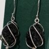 26-183 (2) Aretes en plata 9.25 con moldavita natural